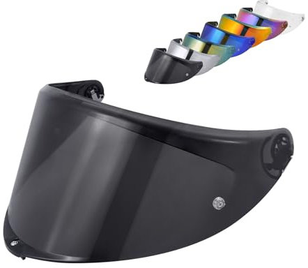 Helmvisier für K6/K6s, Motorradhelm Visier,UV Schutz Helmvisier,Motorrad Windschutz Helm Objektiv Visier.Motorradhelm Visier Ersatz (Schwarz)