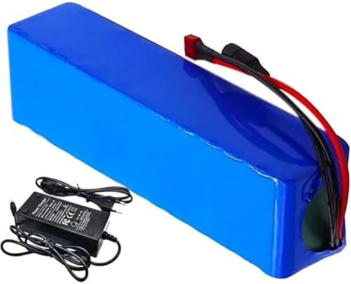 OmurgA 36V 15Ah 18Ah 20Ah 25Ah Ebike Akku, Elektrofahrrad Lithium-Ionen-Akku 36V 15Ah 18Ah 20Ah 25Ah eingebauter BMS wasserdichter PVC-Akku für 800W 500W 350W 200W Motor 36V 20Ah,T+DC