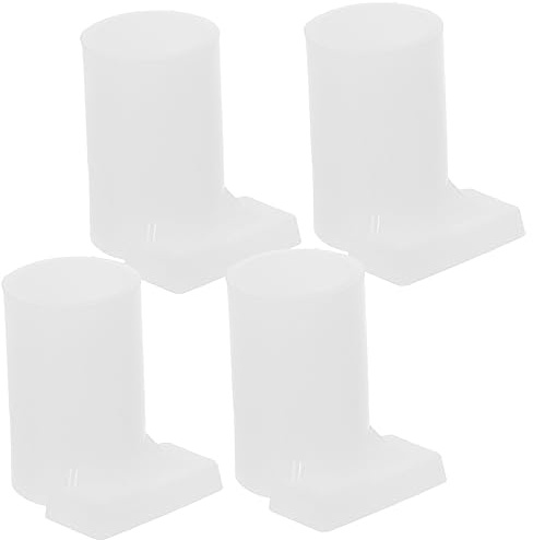 Piedini di Supporto per Zanzariera 4 Pezzi in Plastica Bianca | Coperture Riutilizzabili per Asta, Accessorio Leggero per Montaggio Sul Letto, Ricambio per Struttura