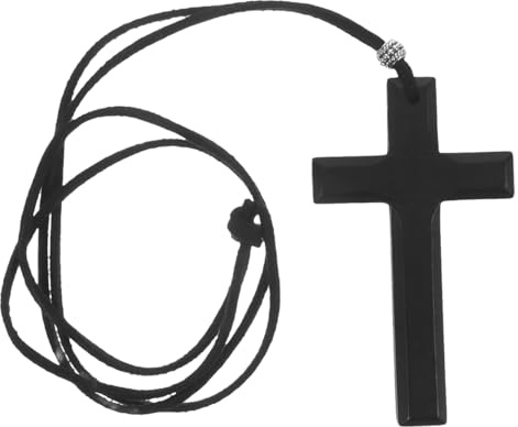 Gadpiparty Holzkreuz AnhäNger Auto RüCkspiegel Deko Schwarz | Holz Und Faden, Retro Design, 54.0 X 5.0 X 1.0 Cm, 1 StüCk KreuzanhäNger