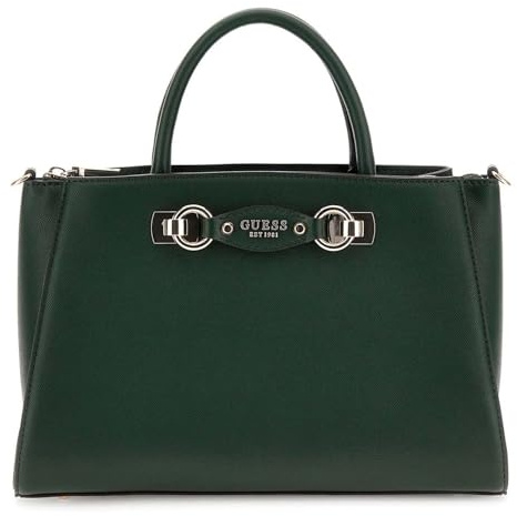 GUESS Handtasche Schultertasche Mimina Girlfriend Satchel Forest dunkelgrün