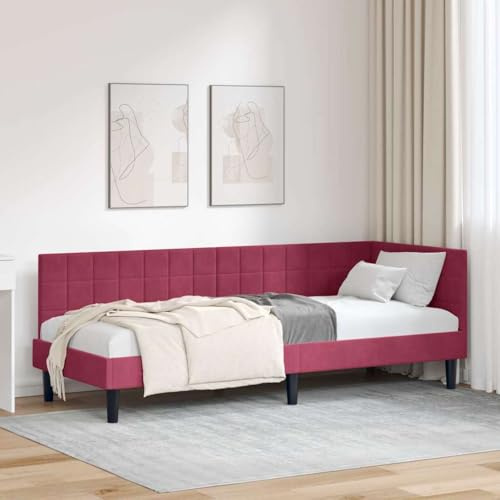 vidaXL Corner Velvet Bunk Bed for Modern Room
