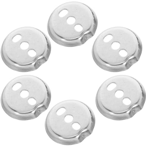 Sewroro 6 Stück Befestigungsset Edelstahl Montagefuß 32mm für Handtuchhalter Toilettenpapierhalter Wandbefestigung Badezimmer Ersatzteile