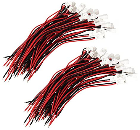Tuminfar 80Pcs Micro-Jst Ph 1.25 Connecteur Mâle 2 Broches avec Fils