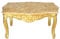 Casa Padrino Barock Couchtisch Gold mit Marmorplatte in Creme - Möbel Wohnzimmer Tisch Antik Stil