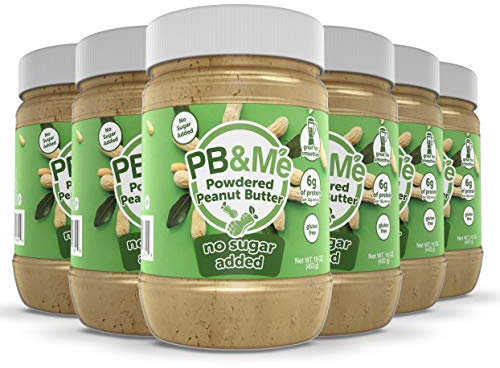 PB&Me Powdered Peanut Butter, No Sugar Added, High Protein Low Calorie Peanut Powder, Great for Smoothies, 2.72 kg (Pack of 6)