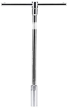 Clé à Bougie d'Allumage de 16mm, Keenso Clé à Douille Barre de Coulissement Universelle en T-poignée de Bougie d'Allumage Clé à Molette Outil d'Installation pour Installateur