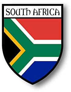 Akachafactory Stickers decal souvenir vinyl car shield city flag world crest south africa
