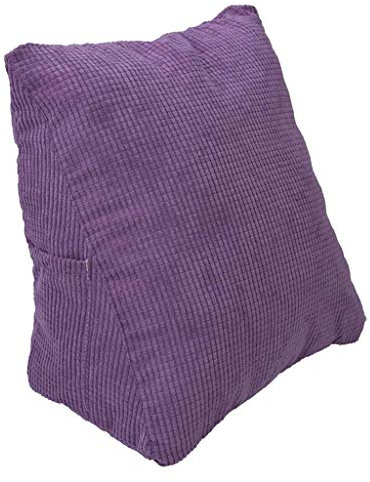 Tubayia Cojín triangular en forma de cuña, cojín de lectura, cojín para sofá, cama, oficina, color morado