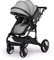 Kinderwagen „California“, 3 in 1 Kombikinderwagen inkl. Sportwagen, zertifiziert nach der Sicherheitsnorm EN1888, Babywanne und Zubehör, Grau