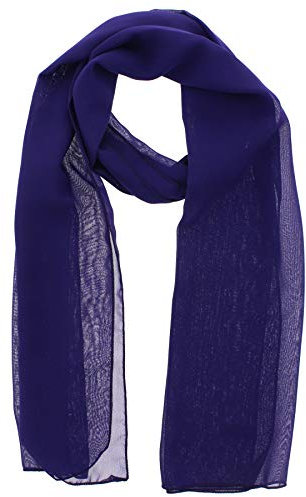 WESTEND CHOICE Damen-Chiffon-Schal, einfarbig, weich, Kopftuch, für Mädchen, durchsichtig, 150 x 45 cm, violett, One size
