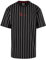 Karl Kani Herren KKMQ32063BLK Small Signature Pinstripe Tee Black blk/wht/red, M