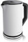 Arendo - Bollitore acqua elettrico in acciaio inox da 1,5 litri - 2200 W max - Con regolazione della temperatura 40-100 gradi - Doppia parete isolante – BPA Free – GS – Bianco opaco
