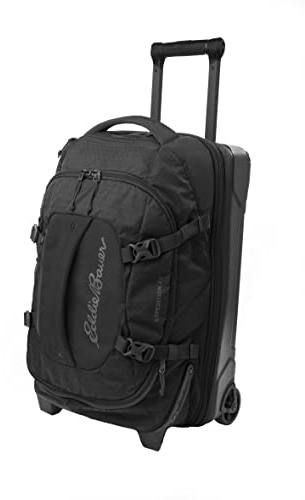 Eddie Bauer Expedition Duffel Bag 2.0 Reisetasche aus robustem Polycarbonat und Nylon, Schwarz, 22 (Carry-On)