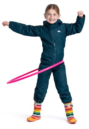 Trespass Dripdrop Kinder Regen-Overall (98) (Petrol)