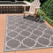 SANAT Outdoor Teppich Wetterfest - Für Innen- und Außenbereich - Wasserabweisend für Balkon, Terrasse, Garten, Küche, Bad oder Wohnzimmer - Hellgrau, 120 x 170 cm