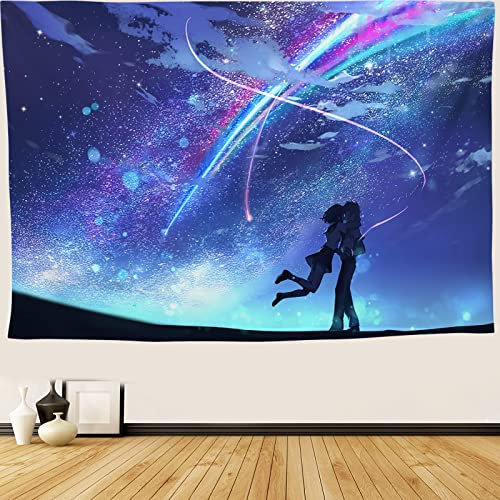 Sabermaster Anime-Wandteppich – Sternennacht, Galaxie-Design für Party, Schlafzimmer, Wohnzimmer, Heimdekoration
