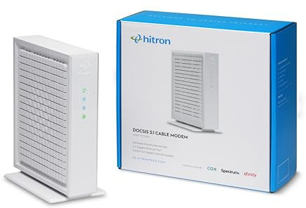 Hitron CODA56 Modem DOCSIS 3.1 Multi-Gigabit | Se connecte avec n'importe Quel routeur WiFi ou WiFi maillé | Certifié avec Xfinity, Charter Spectrum, Cox | 10 Fois Plus Rapide Que DOCSIS 3.0 | Modem