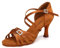 JUODVMP Women's Latin Tango Salsa Dance Shoes Ladies Samba Ballroom Dancing Practice Shoes Dark Tan 3inch Heel 518-5, 6UK