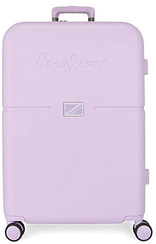 Pepe Jeans Accent Maleta mediana Morado 48x70x28 cms Rígida ABS Cierre TSA integrado 79L 4,32 kgs 4 Ruedas dobles