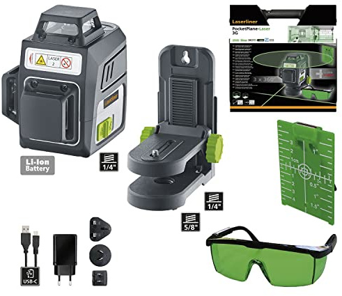 LASERLINER Akku-Multifunktions-Linienlaser PocketPlane 3G 3,7 V 3,6 Ah Li-Ion