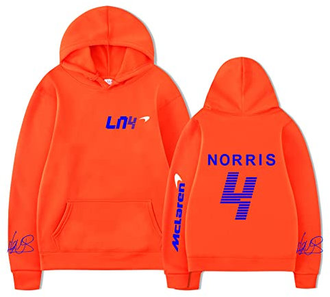 TYI Frühling Und Herbst Unisex Lando-Norris Hoodie Sweatshirt Harajuku Cartoon Hip Hop Mode Kleidung F1 Racing Fans Männer/Frauen Hoodie (S-3XL) (5,M)