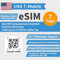 USA eSIM (USA, Mexiko, Kanada universal), unbegrenzte Internet-Daten, T-Mobile SIM, unbegrenzte Geschwindigkeit US Prepaid-Karte, unbegrenzte Ortsgespräche und lokale Texte. (7 Tage)