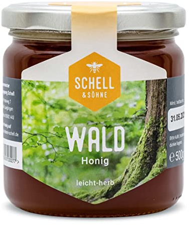Deutscher Waldhonig 500g - Imkerei Schell - flüssiger Honig aus eigener Produktion - 100% Deutscher Honig