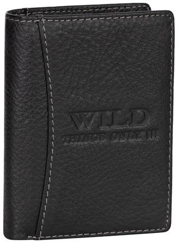 EAAKIE RFID echt Leder Herren Portemonnaie Geldbörse Geldbeutel Herrengeldbörse Hochformat 9 Karten (Schwarz)