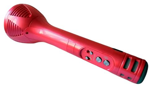 RevolutionLine - Micrófono inalámbrico portátil Bluetooth con Altavoz Hi-Fi | Carga USB, Bluetooth y admite Tarjeta TF | Función de distorsionador de Voz | Grabe Sus composiciones | Color Rojo