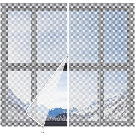 Pellicola Isolante per Finestre Pluriball Termico Isolamento per finestra Interno Antivento e Polvere per Agenti Riutilizzabile Essenziali per L'inverno (90x140cm)