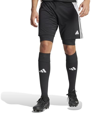 adidas Herren Tiro24 Training 2 In 1 Shorts, Black/White, XL