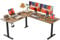 Agilestic L-förmiger Stehpult, höhenverstellbar, elektrischer Eck-Steh-Schreibtisch, 160 x 140 cm, Computertisch mit Spleißbrett, rustikales Braun