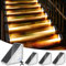 GuKKK Lampade Solari per Esterni, 4 PCS 3000K Lampade Solari per Scale con Sensore di Movimento, IP67 Impermeabile LED Solare Lampada da Scala, per Cortile, Patio, Prato, Gradini(Bianco Caldo)