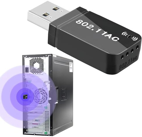 HENGBIRD USB WLAN Stick, AC 1300Mbit/s USB WLAN Adapter Dual Band WiFi Stick bis zu 867Mbps 5,8GHz/400Mbps 2,4GHz, USB3.0 für PC/Desktop/Laptop, Kompatibel mit Windows XP/7/8/10/11/ Mac OS Vista