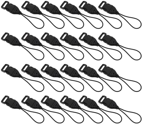 PHENOFICE 20 Stück Mini-Schnellverschluss-Schnalle 10 mm -Schnallen für Rucksäcke Gepäck Nylon und ABS-Material