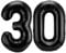 30 Luftballon Geburtstag, 30 Geburtstag Frauen Luftballon, Ballon Zahl Deko zum Geburtstag, XXL Luftballons Zahlen 30 für Frauen, für Hochzeit, Geburtstag, Jubiläum Party Dekoration (Schwarz)