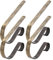 PEUTIER 4stk Weihnachtsstrumpfhalter, Rutschfeste Weihnachtsstrumpfaufhänger Verstellbarer Strumpfhaken für Kamin Kaminsims Weihnachtsstrumpf Dekoration (Bronze)