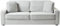 Beliani Dreisitzer Sofa Stoffbezug grau mit Kissen Armlehnen freistehend modern Falun