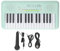 32 Keys Electronic Keyboard, 16 Tones, 10 Rhythms, with Microphone, Recording and Playback, Portable Digital Piano Keyboard for Beginners and Children (Avocado Green)