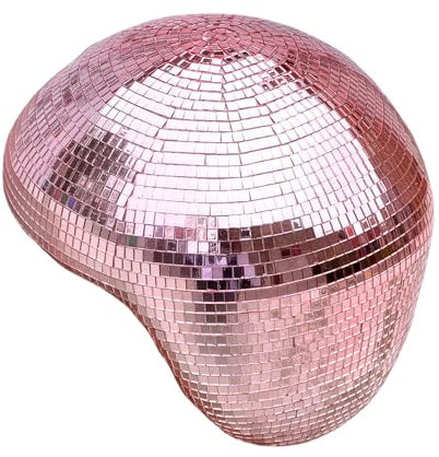 Pasdrucn Discokugel Kinder, Geschmolzene Disco-Kugel-Dekoration, Discokugeln Deko, Spiegel Discokugel, Discokugel Deko, Disco Kugel, Discokugel Spiegelkugel, Discokugel Klein (Rosa)