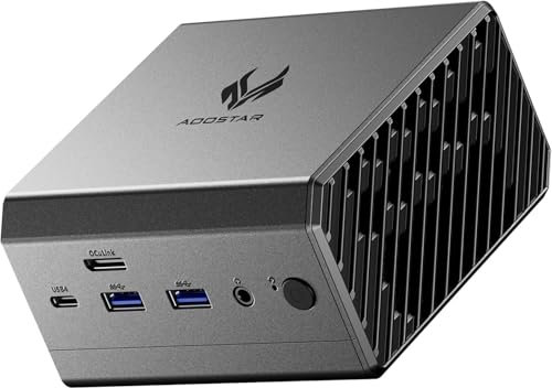 AOOSTAR Mini PC GT37 AMD Ryzen AI 9 HX-370 (up to 5.1GHz) 12C 24T CPU Core Threads, 32GB LPDDR5X (8000MHz) 1TB PCIe 4.0 SSD Mini Gaming Computers, Zen5,3-Screen 4K, WiFi 7, 2.5G*2, USB4+Oculink