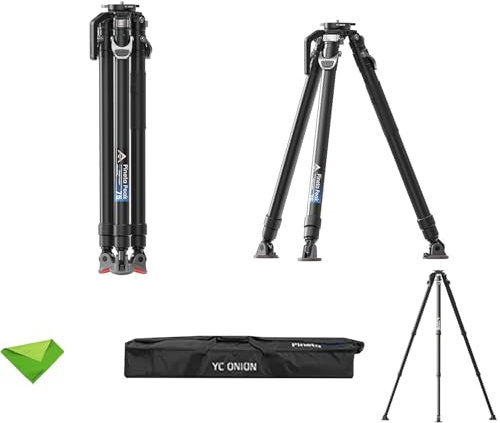 PINETA Peak Trépied en Fibre de Carbone avec rotule Bol Coconut 75 mm, Charge utile 35 kg, trépied de Voyage pour appareils Photo Reflex numériques.