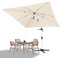 Devoko Parasol de balcon - 300 x 300 x 260 cm - En aluminium - Avec housse - Imperméable - Avec manivelle - Protection solaire UV50+ - Rotation à 360 °, beige
