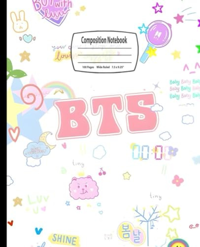 Composition Notebook: Pop Band, Wide Ruled, 7.5 x 9.25 inches, 100 Pages – Perfect for Music Lovers, Study Notes, and Creative Expression ( Notebook )