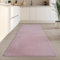 Carpetsale24 Kurzflor Teppich Läufer Flur 80 x 250 cm Rosa - Teppich Waschbar, rutschfest, Weich, modern einfarbig Design - für Wohnzimmer, Schlafzimmer, Küche, Esszimmer