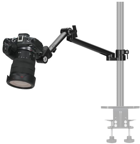 TARION Overhead Kamera Tischstativ Titanrig Arm Module Z | Flexibler Titanrig Z-Arm für DSLR Kamera Webcam Ringlicht Multi-Device Overhead Video Live Streaming