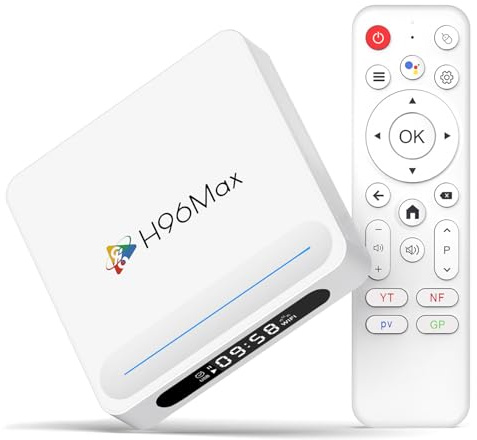 Android 14 TV Box 2025, 4GB RAM + 128GB ROM, LEFFOT H618 Plus 4K Ultra HD Box Android TV, Smart IP-TV Box con Control de Voz, WiFi 6, BT 5.4, HDR 10, Allwinner H618 Quad Core Arm Cortex-A53