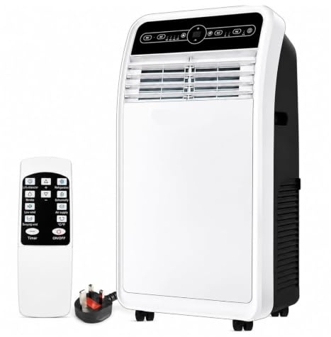18000 BTU Tragbare Klimaanlage, 3-in-1-Kühler, Luftentfeuchter und Ventilator mit 24-Stunden-Timer und Fernbedienung