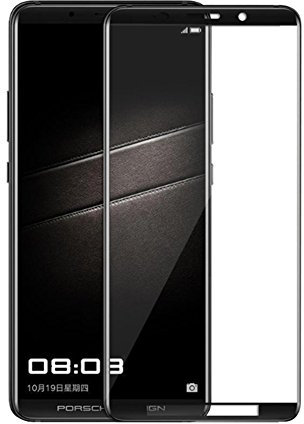 HERCN Huawei Mate RS Porsche Design 6.0 3D Displayschutzfolie,3D Curved 9H Härte Gehärtetem Glas Tempered Displayschutz Screen Protector für Huawei Mate RS Porsche Design Smartphone (Schwarz)
